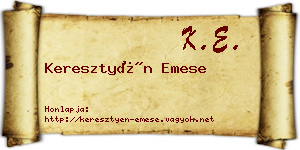 Keresztyén Emese névjegykártya